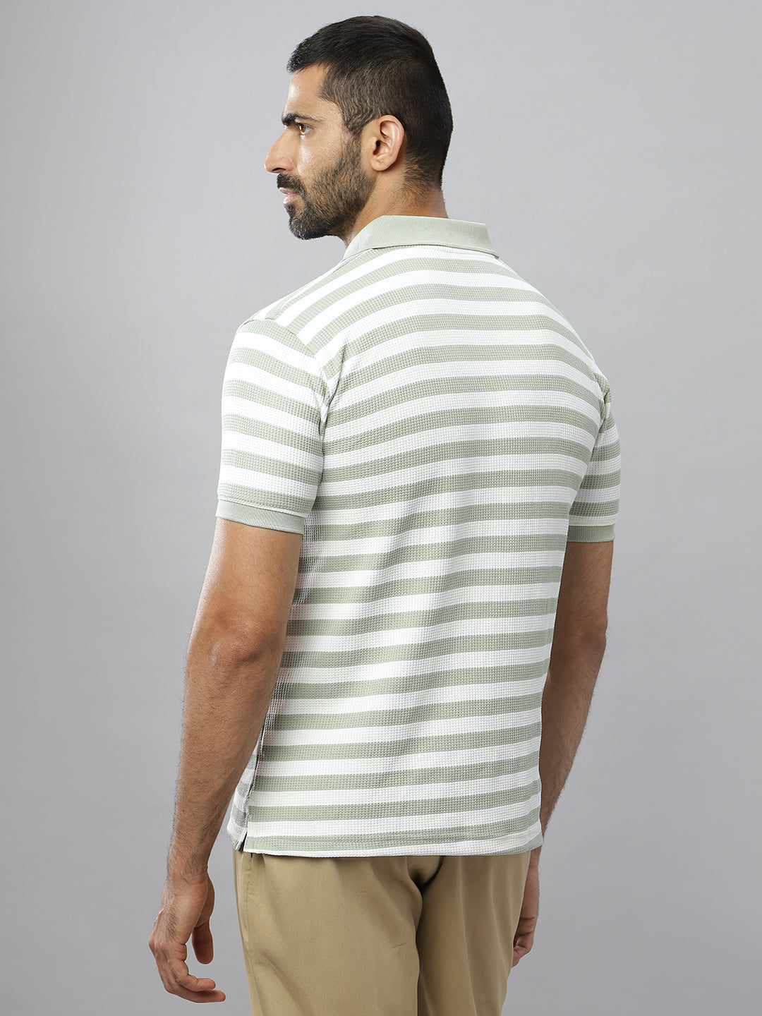 Pista Waffle Polo Striped T-Shirt
