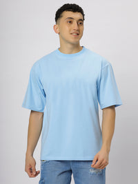 Sky Supima Oversize Round Neck T-shirt