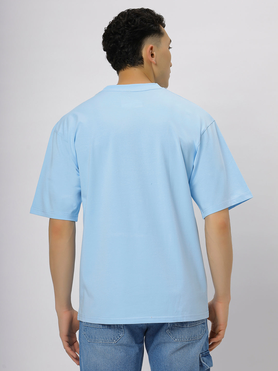 Sky Supima Oversize Round Neck T-shirt
