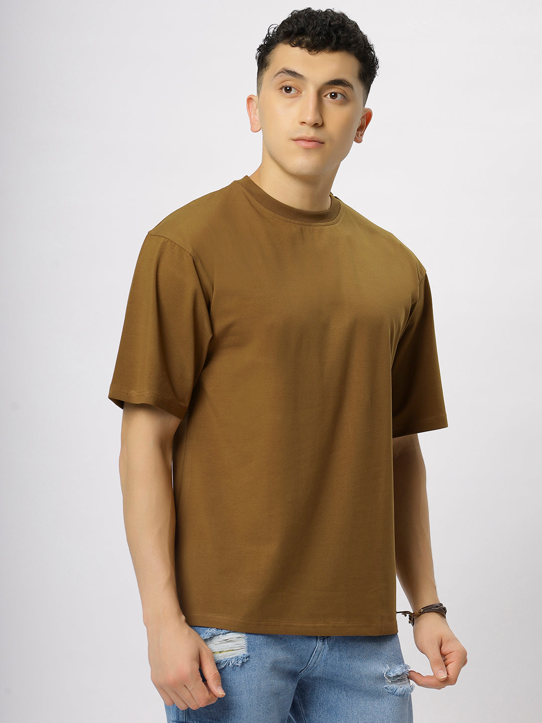Copper Supima Oversize Round Neck T-shirt