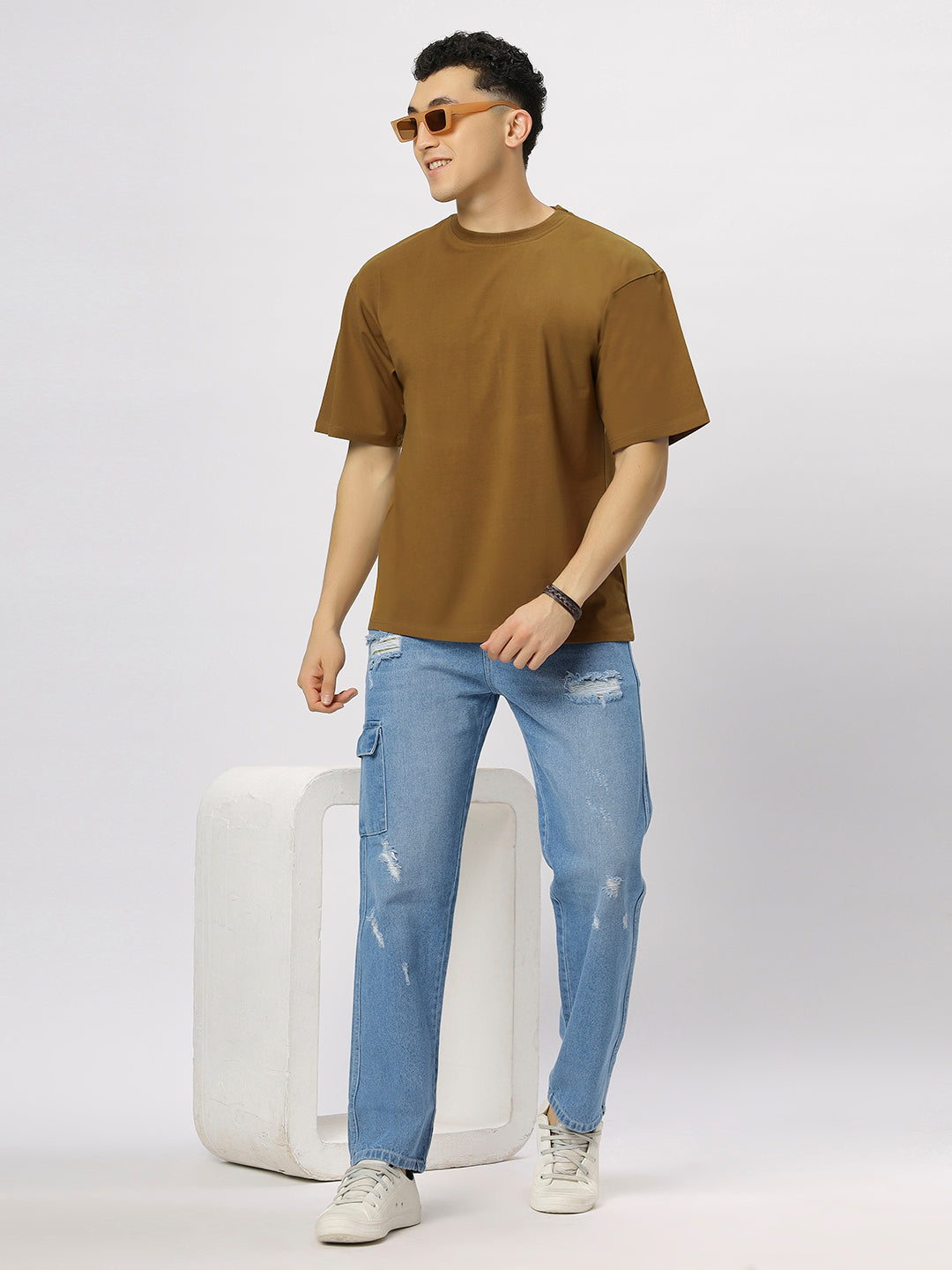 Copper Supima Oversize Round Neck T-shirt