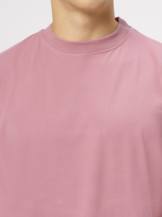 Onion Pink Supima Oversize Round Neck T-shirt