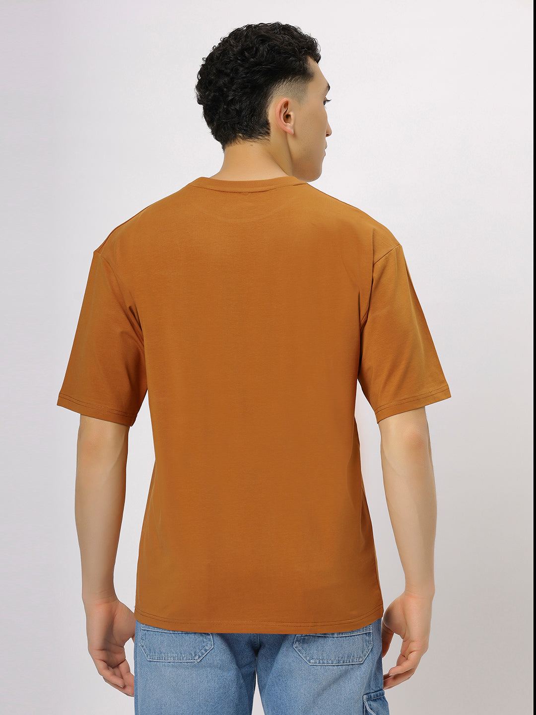 Rust Supima Oversize Round Neck T-shirt