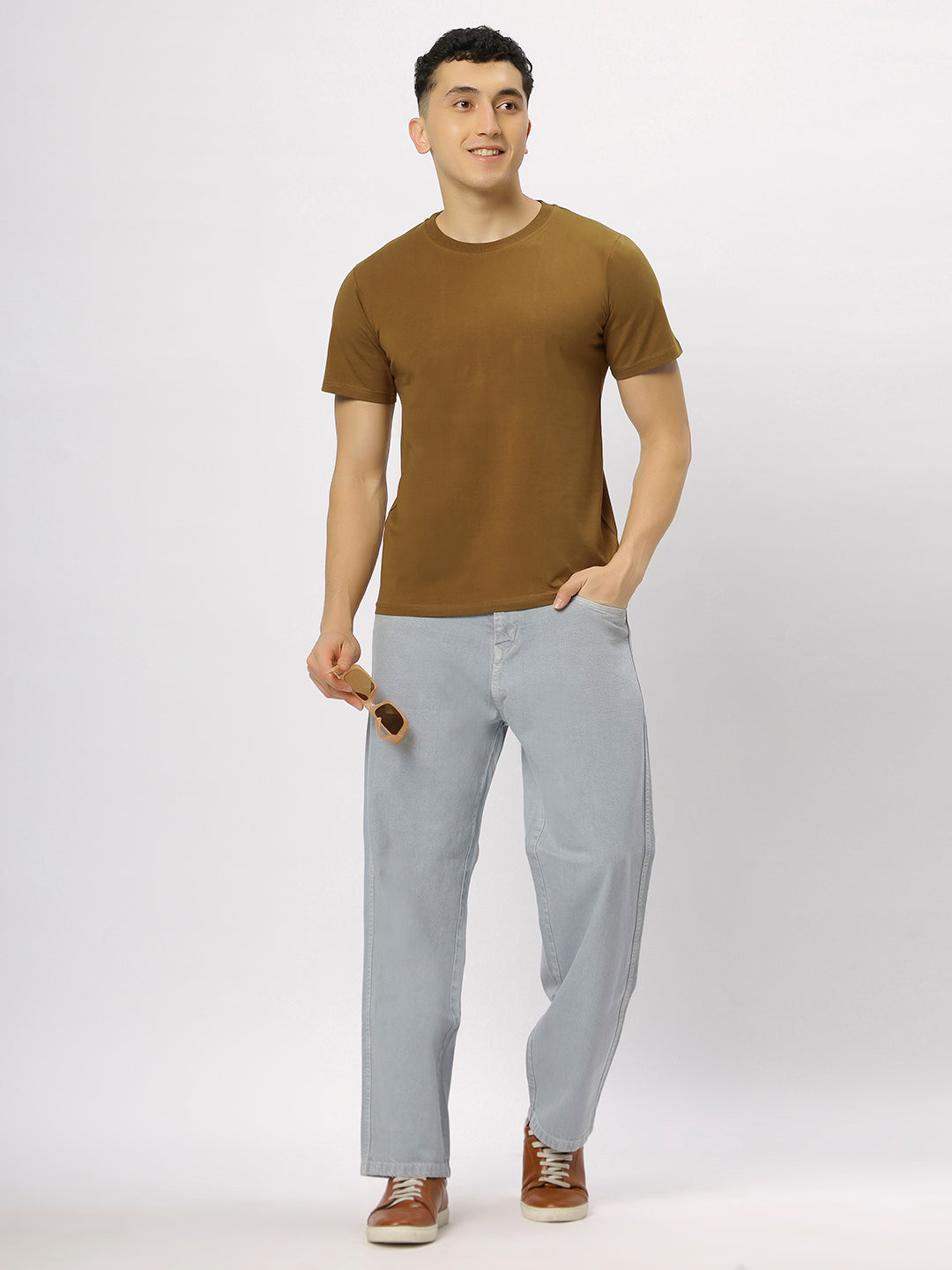 Copper Supima Round Neck T-Shirt