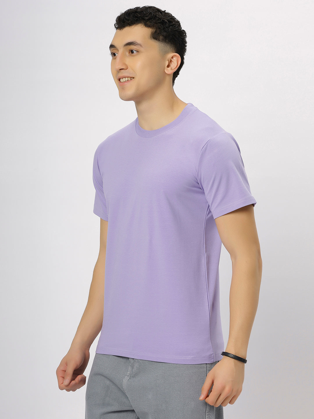 Lavender Supima Round Neck T-Shirt