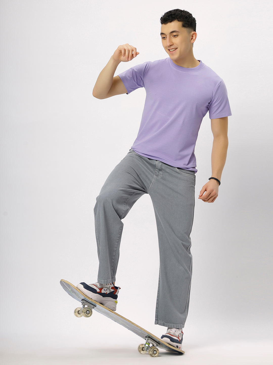 Lavender Supima Round Neck T-Shirt