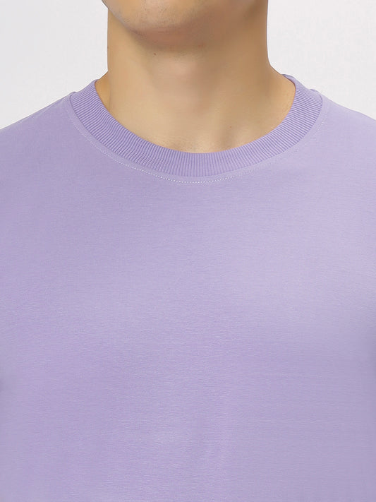 Lavender Supima Round Neck T-Shirt