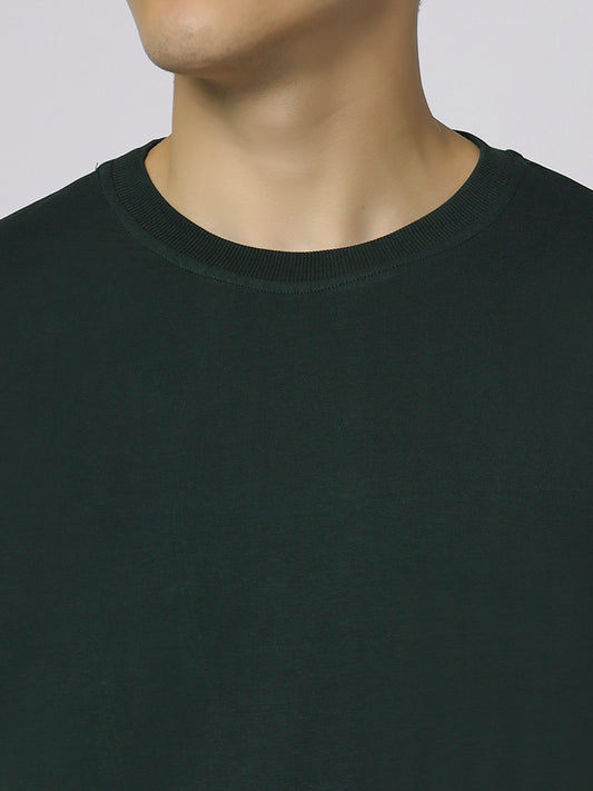 Dark Green Supima Round Neck T-Shirt
