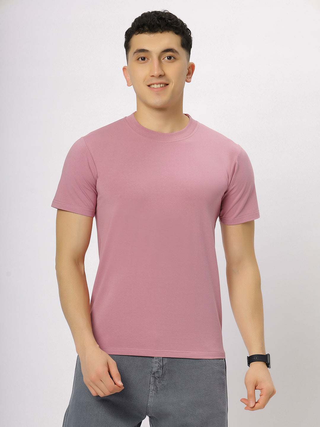 Onion Pink Supima Round Neck T-Shirt