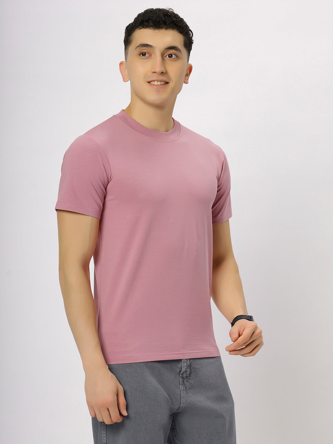 Onion Pink Supima Round Neck T-Shirt