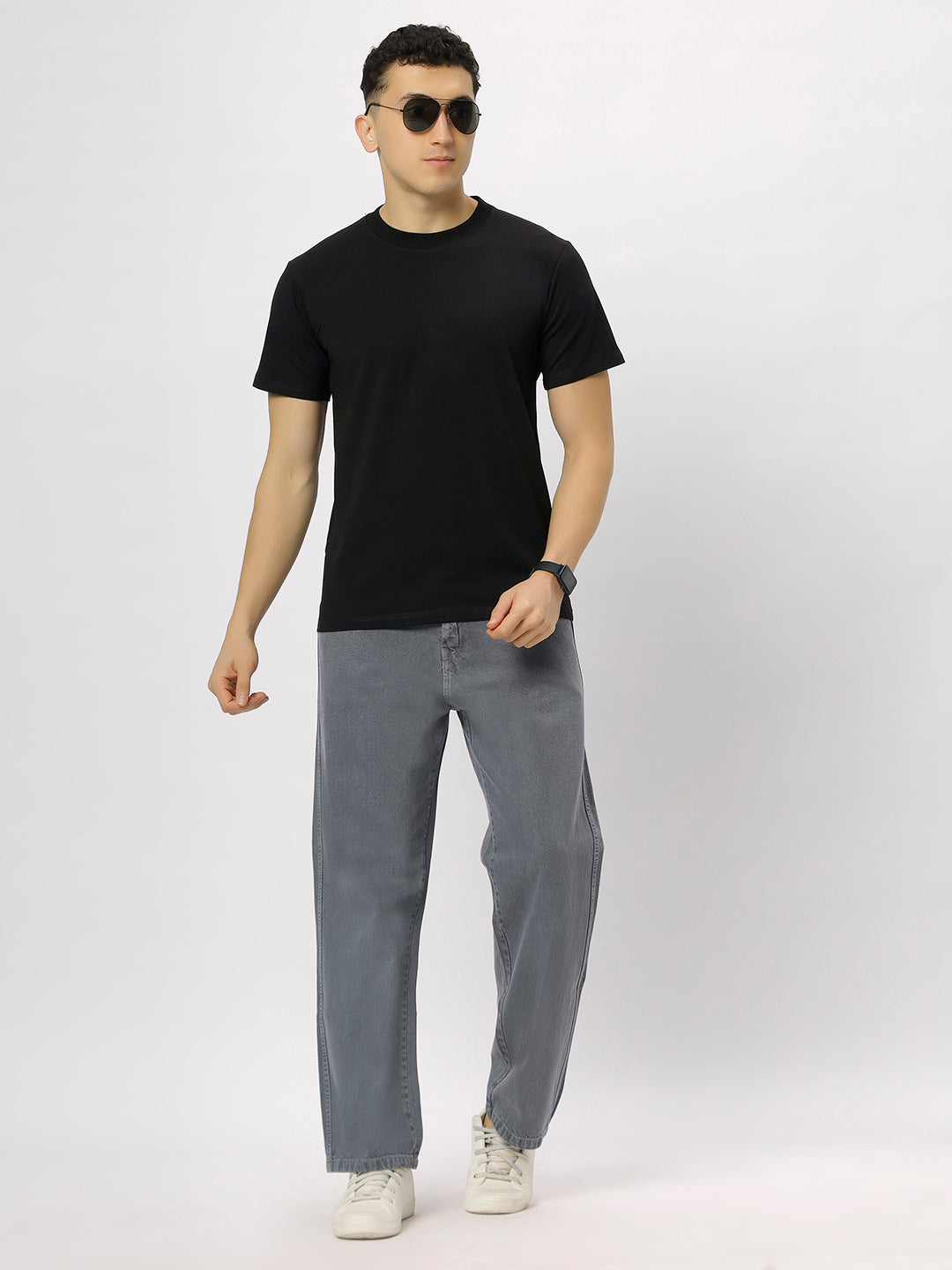 Black Supima Round Neck T-Shirt