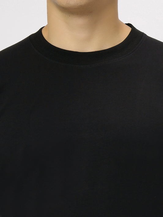 Black Supima Round Neck T-Shirt