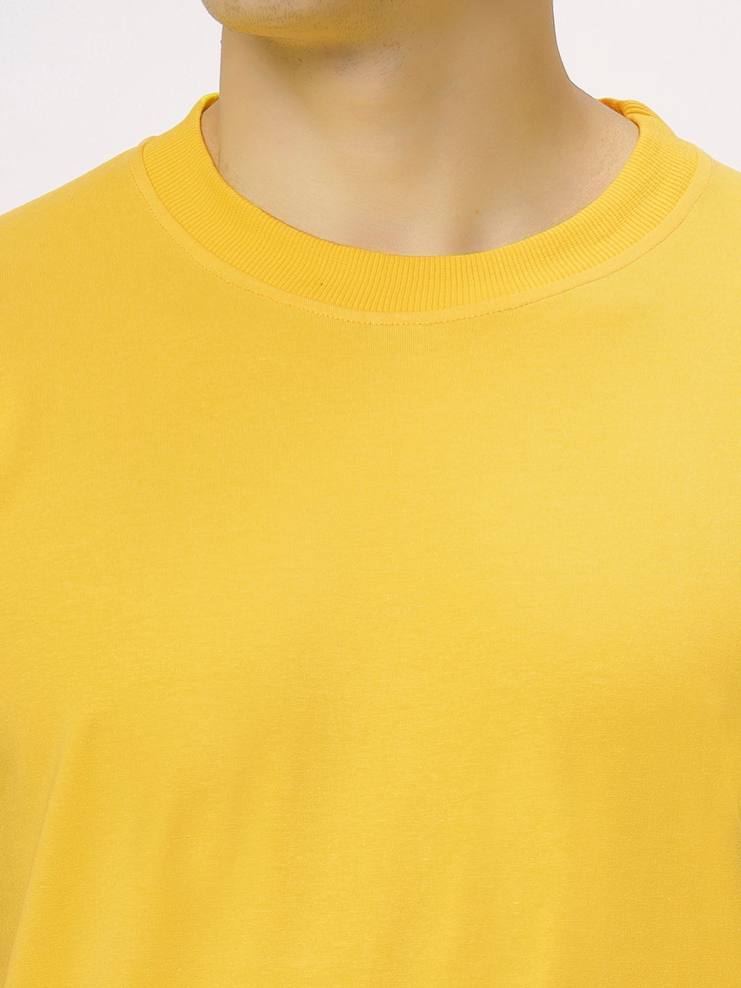 Yellow Supima Round Neck T-Shirt