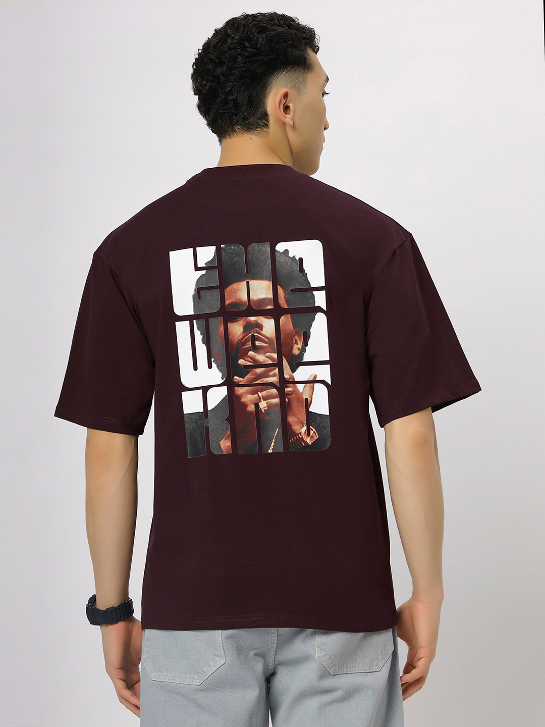 Wine Supima Oversized Graphic T-shirt