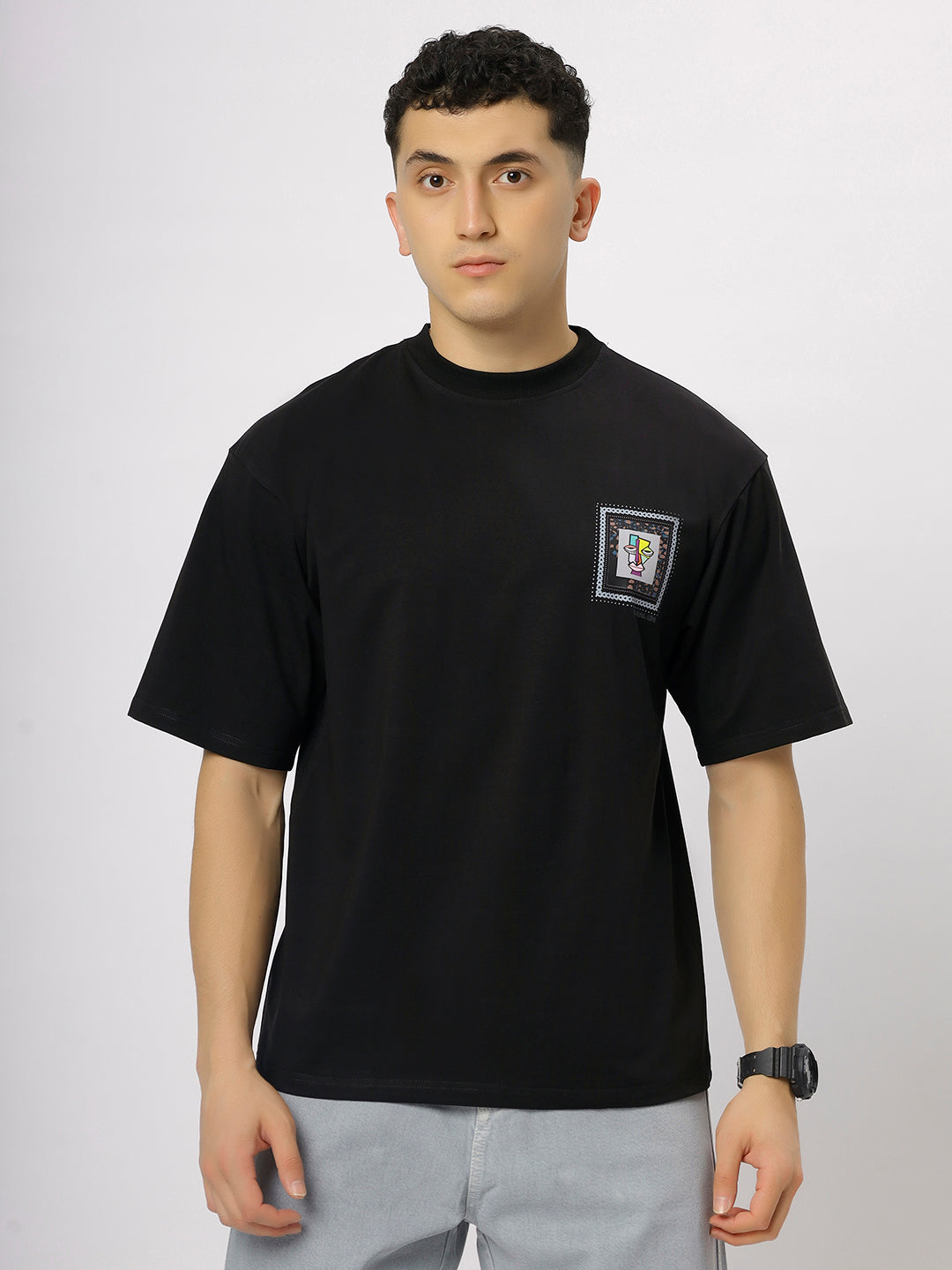 Black Supima Oversized Graphic T-shirt