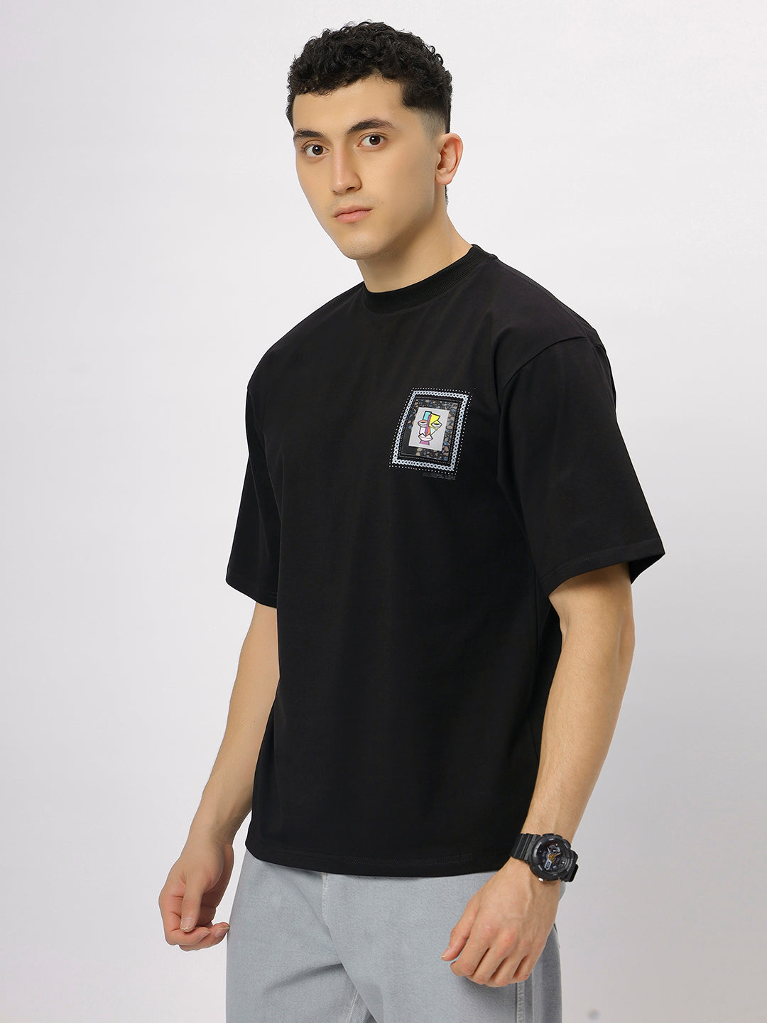 Black Supima Oversized Graphic T-shirt