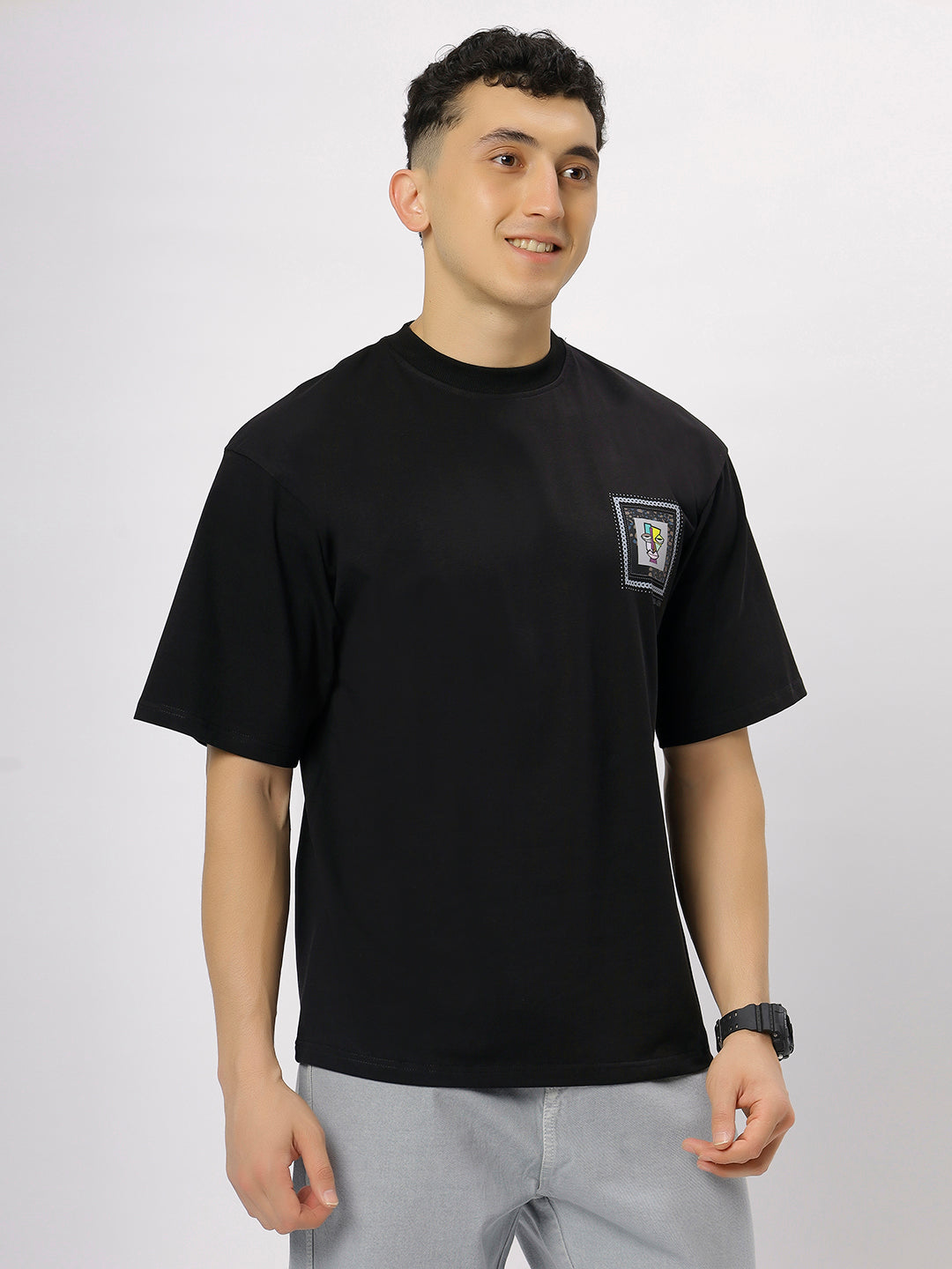 Black Supima Oversized Graphic T-shirt