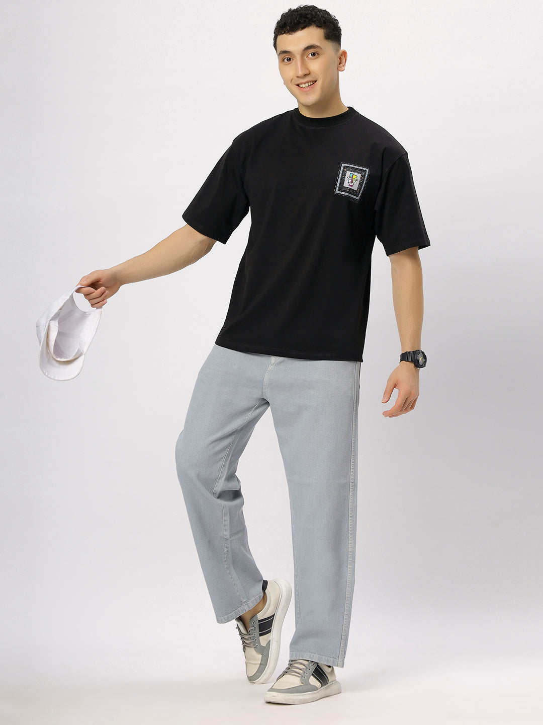 Black Supima Oversized Graphic T-shirt