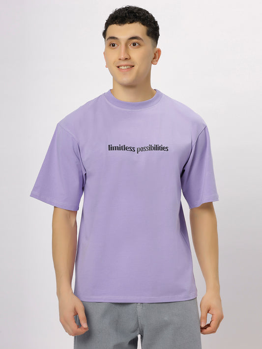 Lavender Supima Oversized Graphic T-shirt
