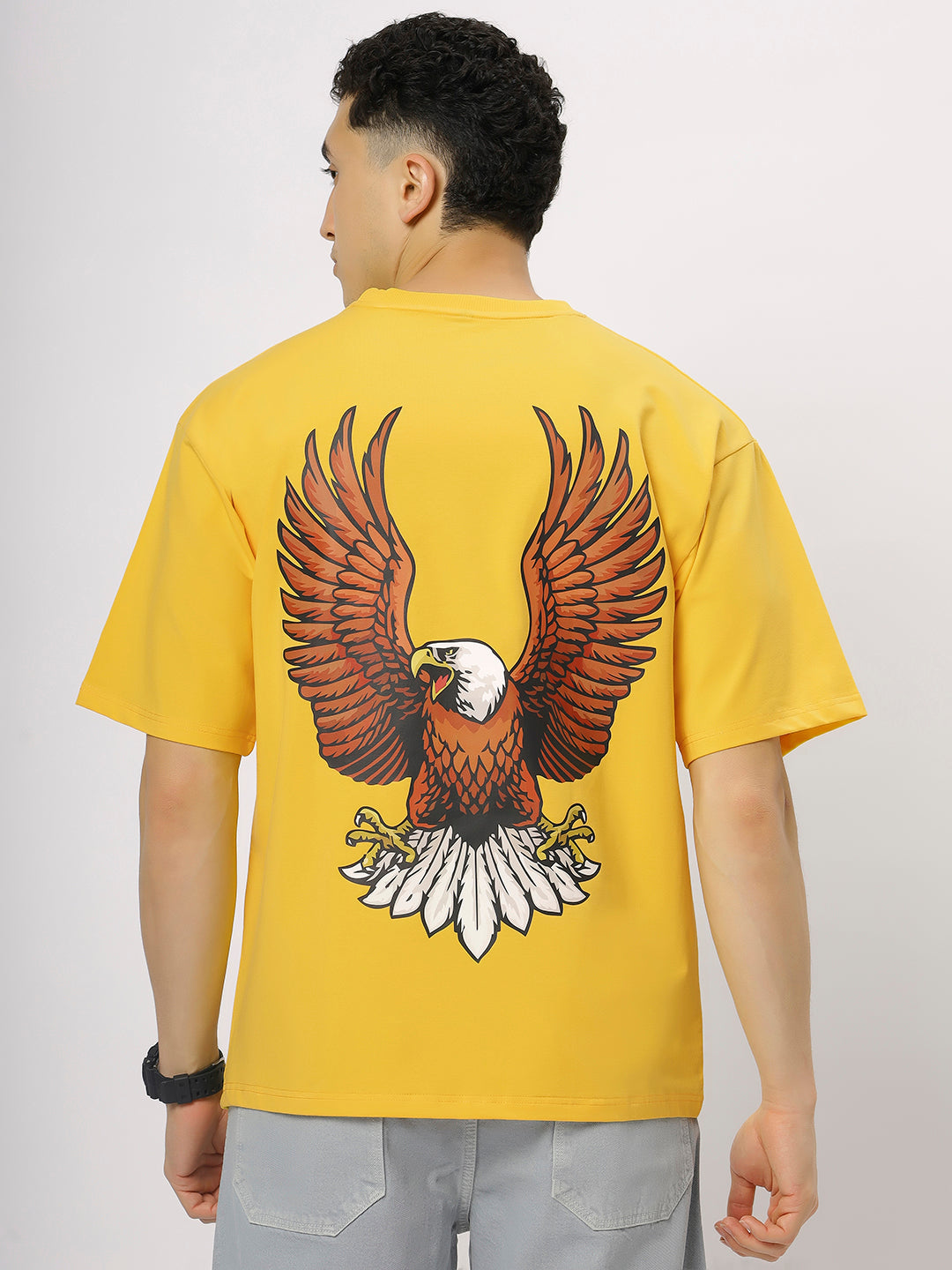 Yellow Supima Oversized Graphic T-shirt