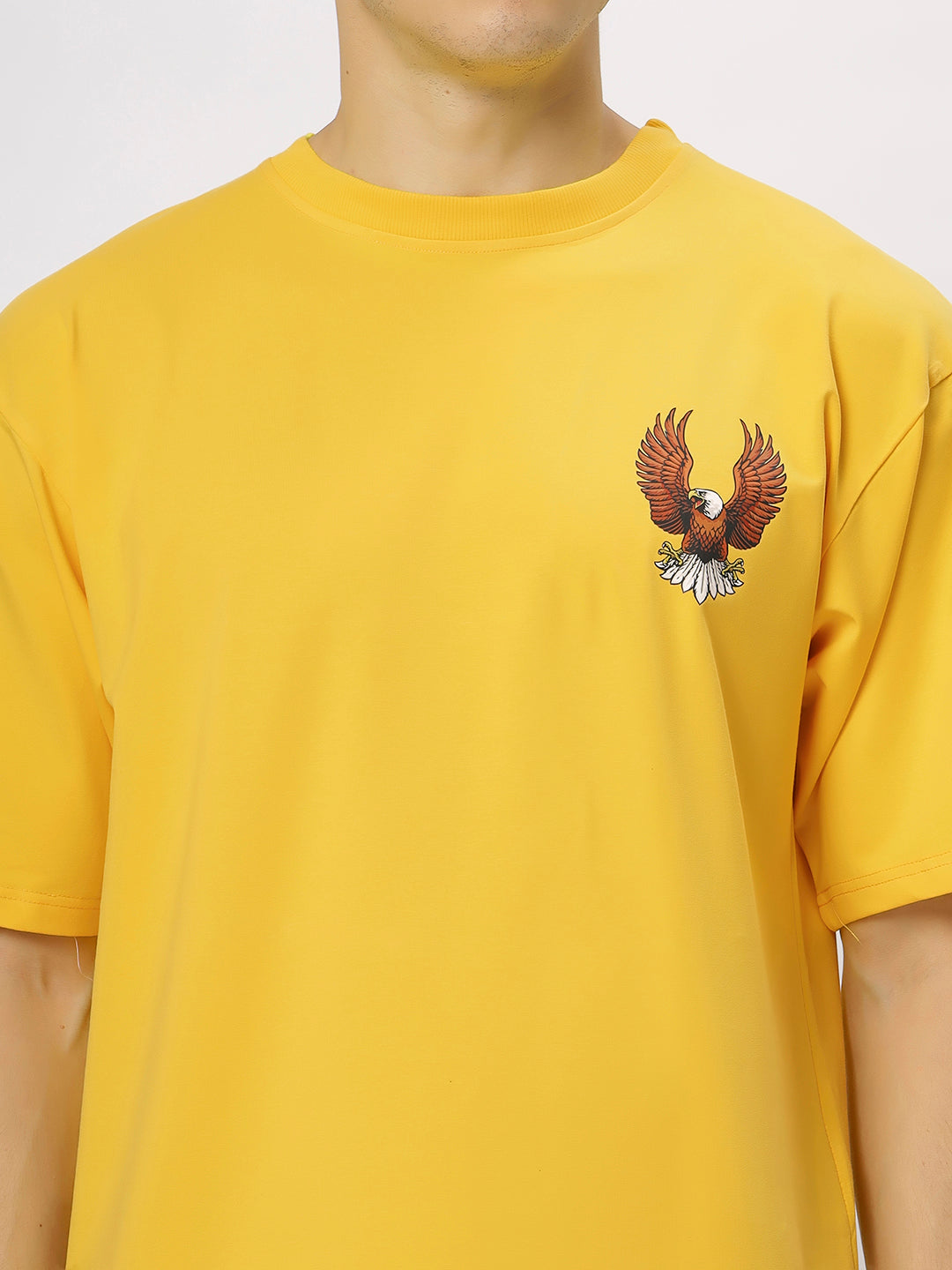 Yellow Supima Oversized Graphic T-shirt
