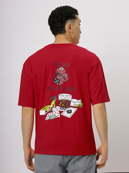 Red Supima Oversized Graphic T-shirt