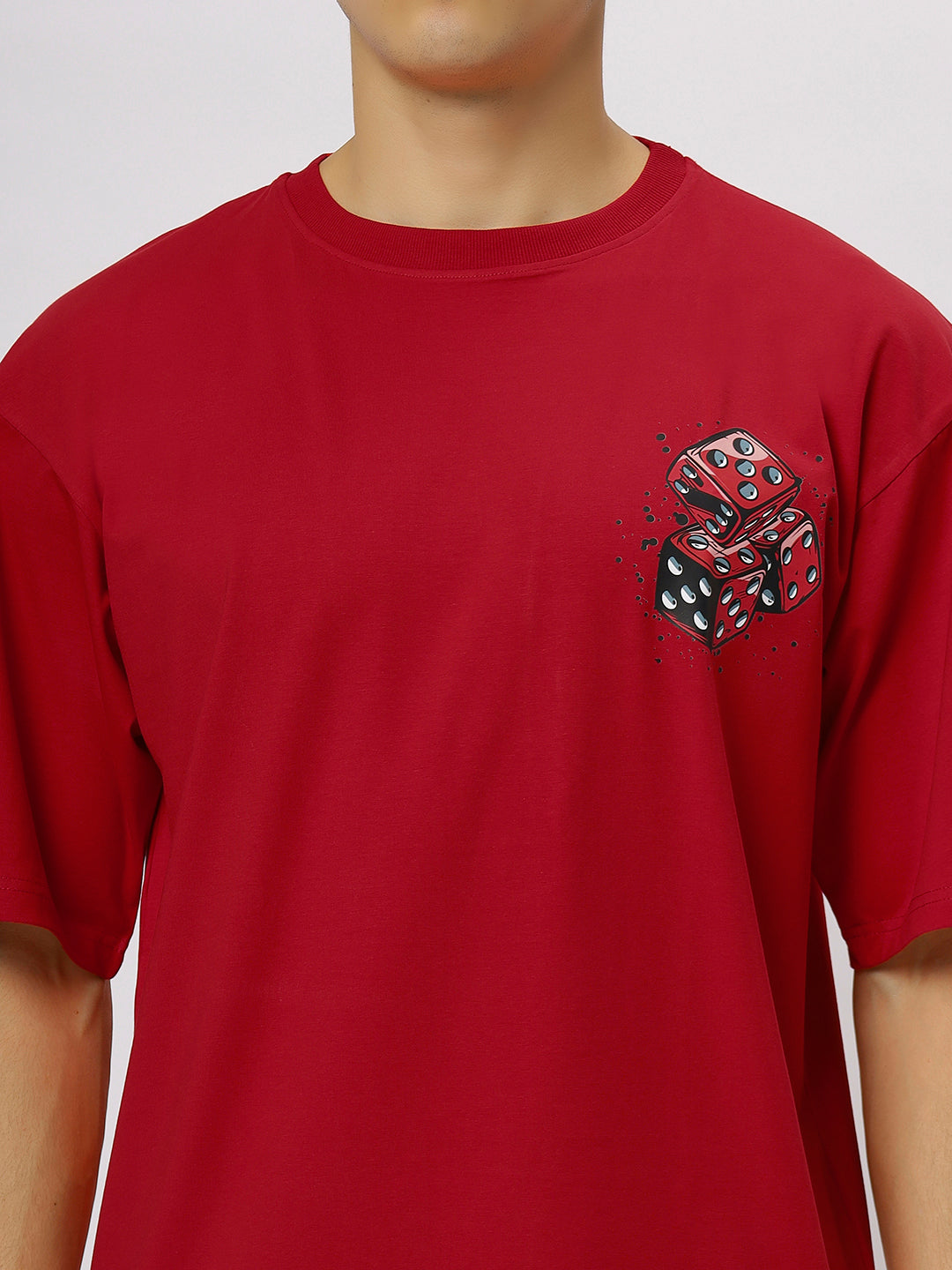 Red Supima Oversized Graphic T-shirt