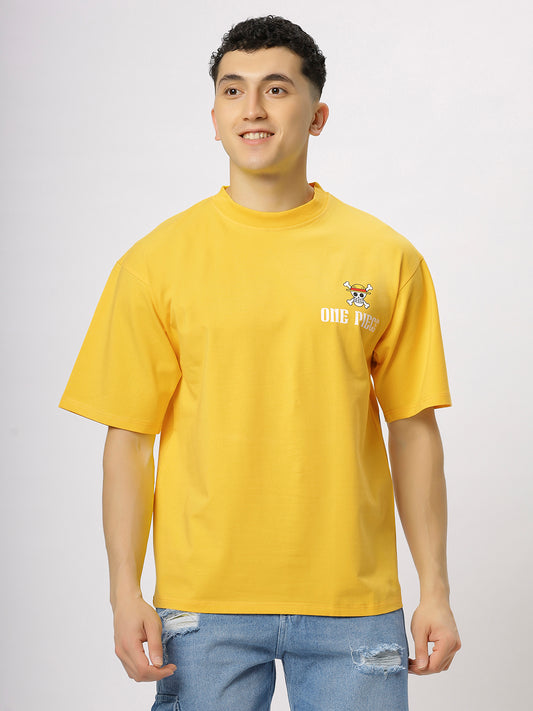 Yellow Supima Oversized Graphic T-shirt