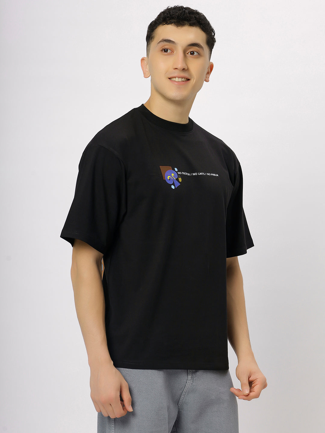 Black Supima Oversized Graphic T-shirt