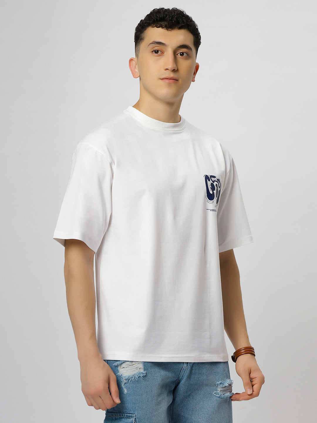 White Supima Oversized Graphic T-shirt