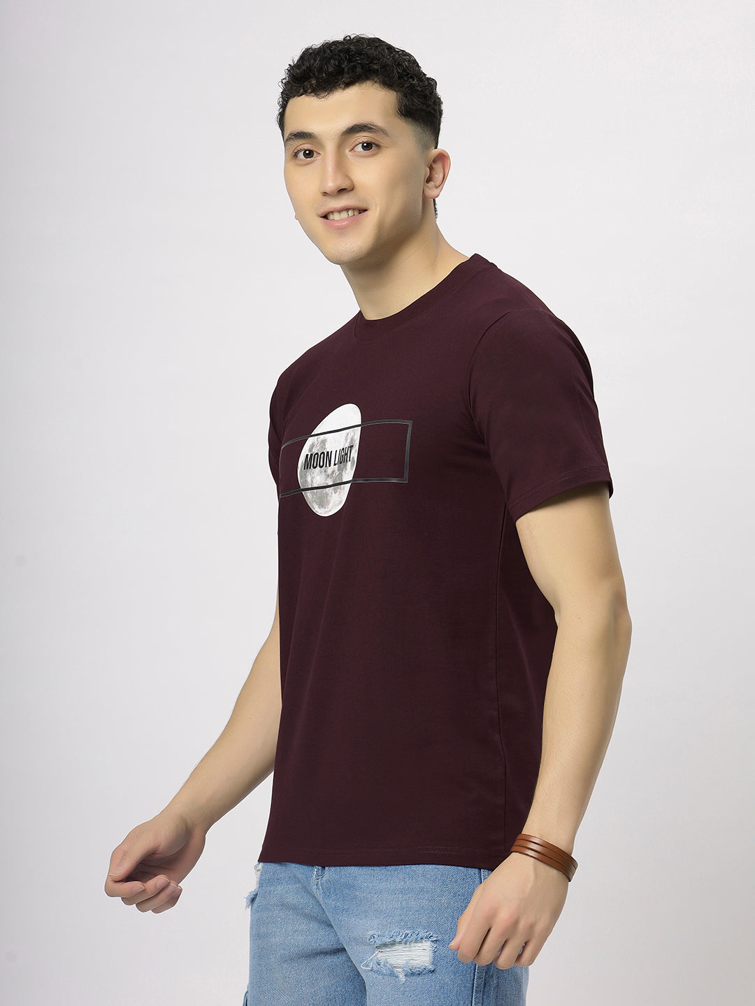 Wine Supima Printed T-Shirt
