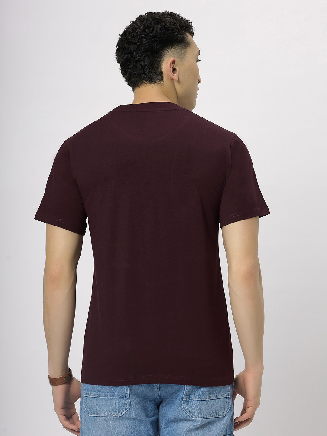 Wine Supima Printed T-Shirt