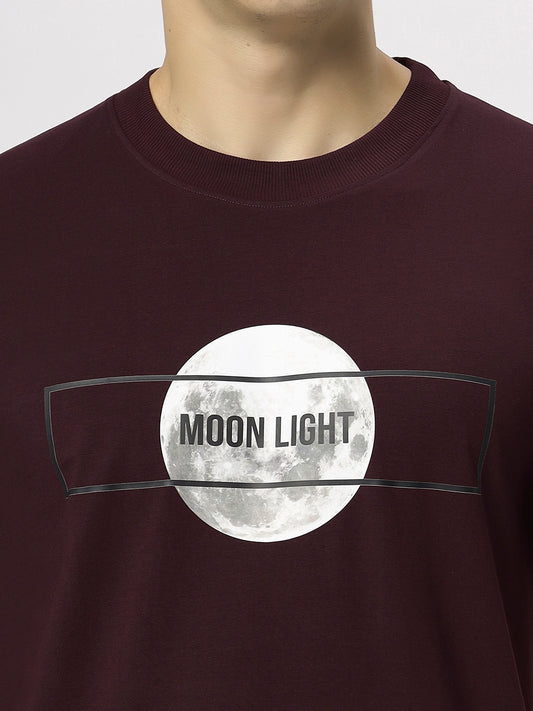 Wine Supima Printed T-Shirt