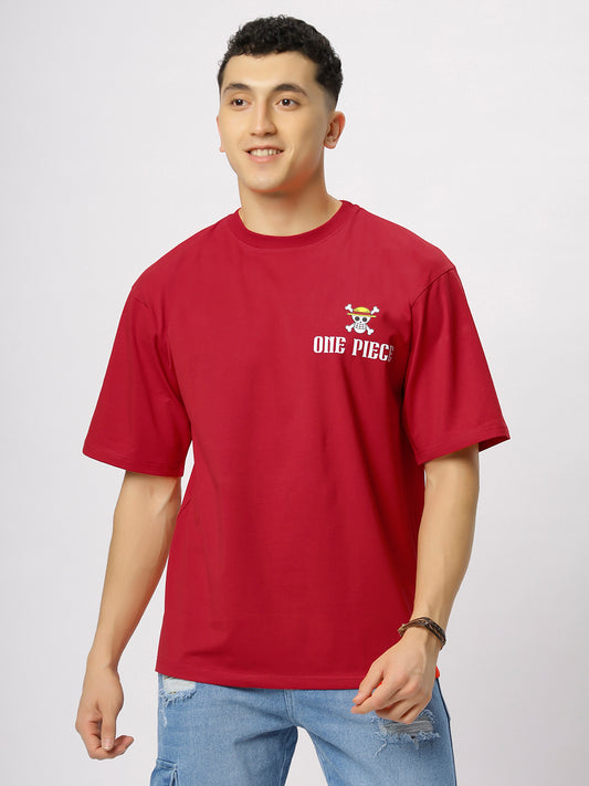 Red Supima Oversized Graphic T-shirt