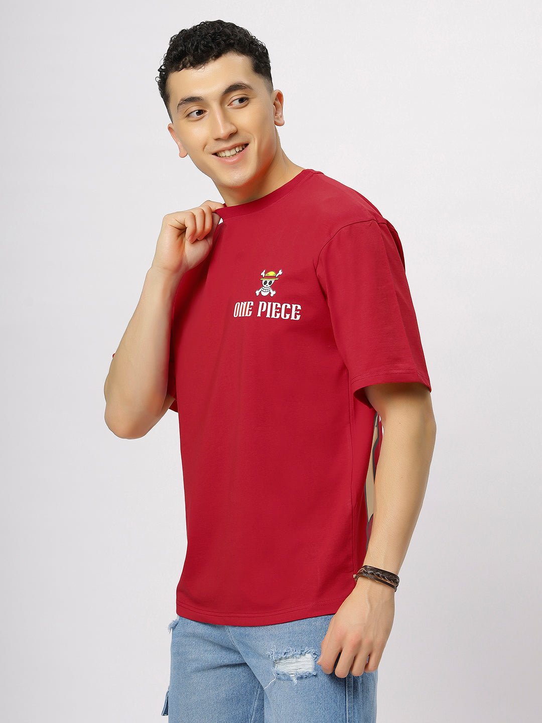 Red Supima Oversized Graphic T-shirt