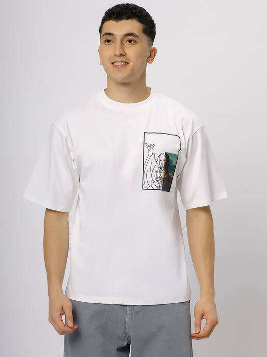 White Supima Oversized Graphic T-shirt