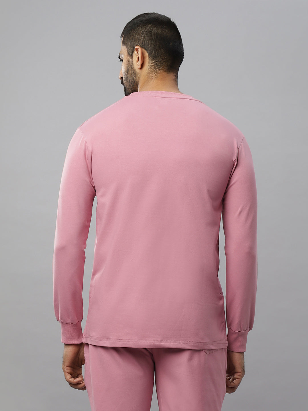 Onion Pink Supima Full Sleeve Round Neck T-shirt