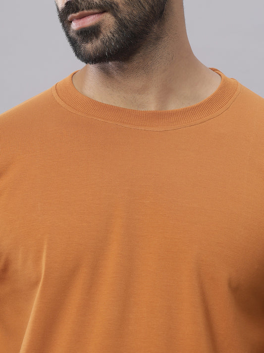 Rust Supima Full Sleeve Round Neck T-shirt