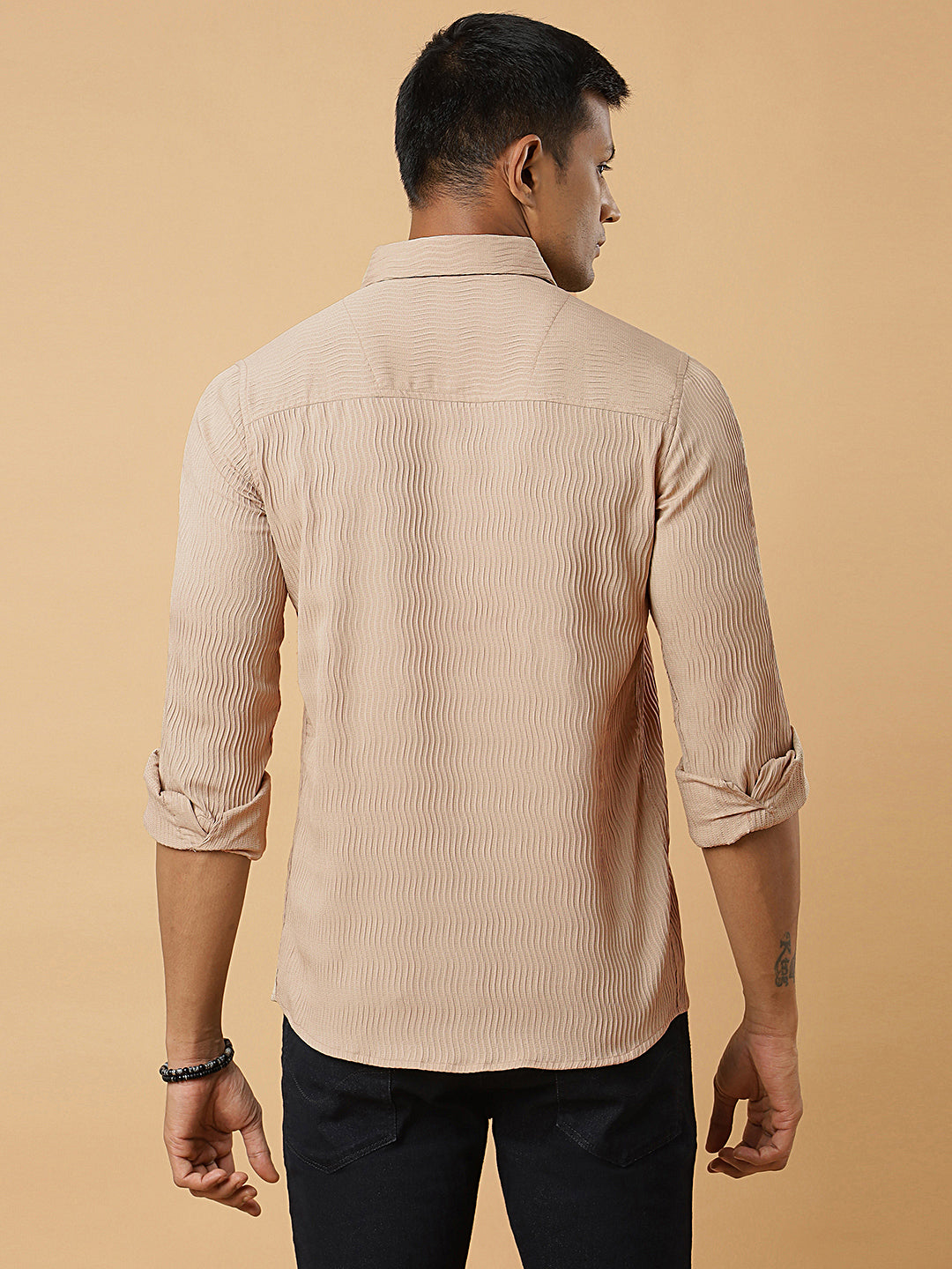 Chiku | Wavy Ridge | Pleated Design Shirt