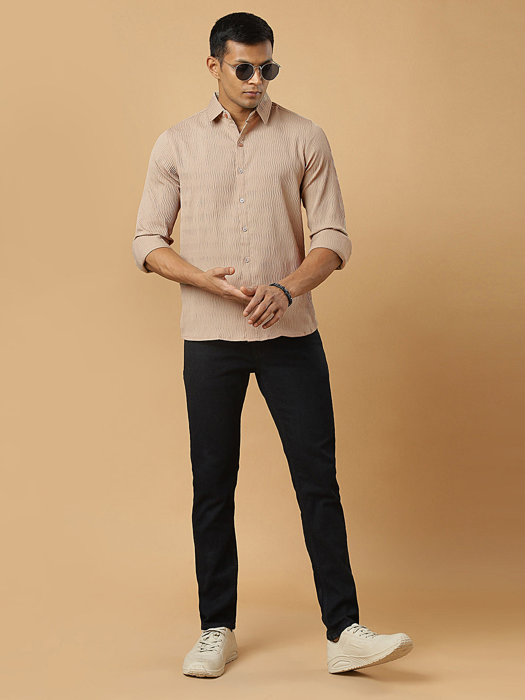 Chiku | Wavy Ridge | Pleated Design Shirt
