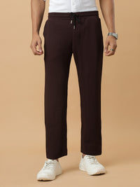 Coffee | Relaxed Fit Textured | Breathable & Durable Track Pants