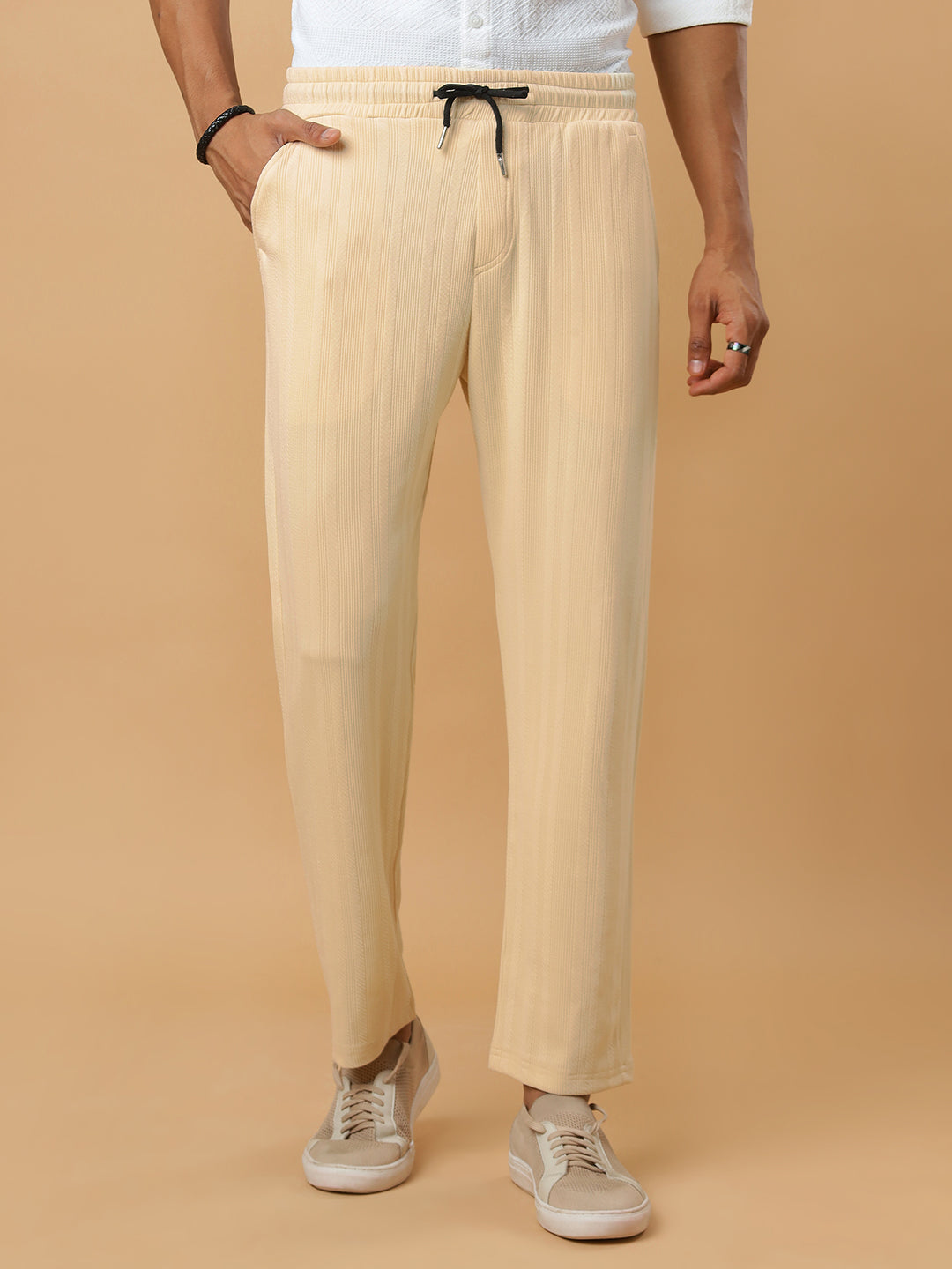 Form | Vertical Stripe Textured Track Pants | All-Season Wear