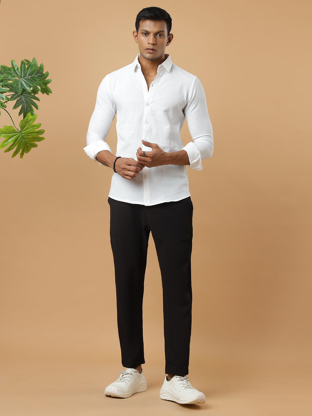 Black | Relaxed Fit Textured | Breathable & Durable Track Pants