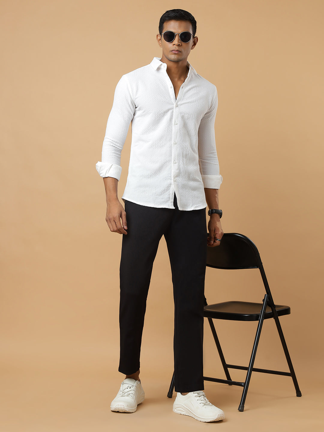 Black | Straight-Leg Essential Textured | Track Pants