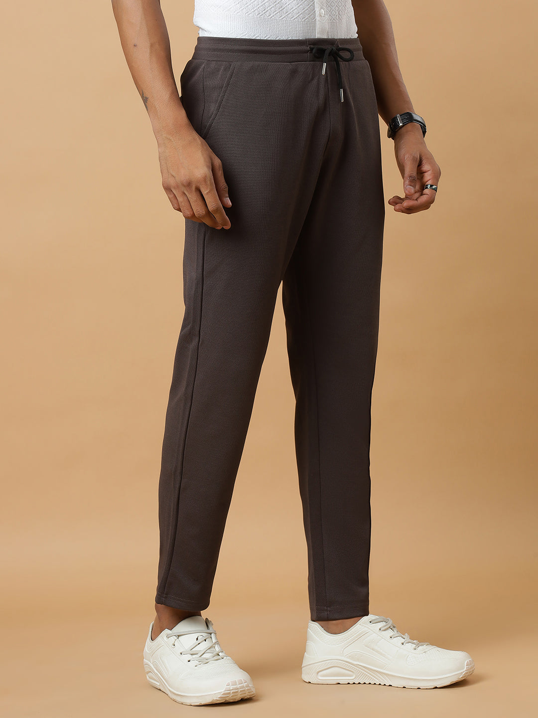 Charcoal | Straight-Leg Essential Textured | Track Pants