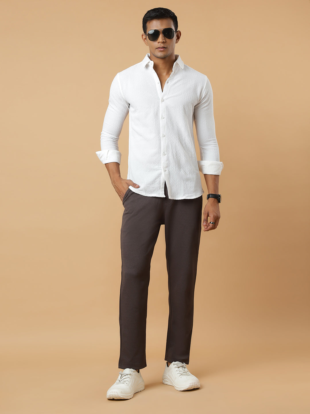 Charcoal | Straight-Leg Essential Textured | Track Pants