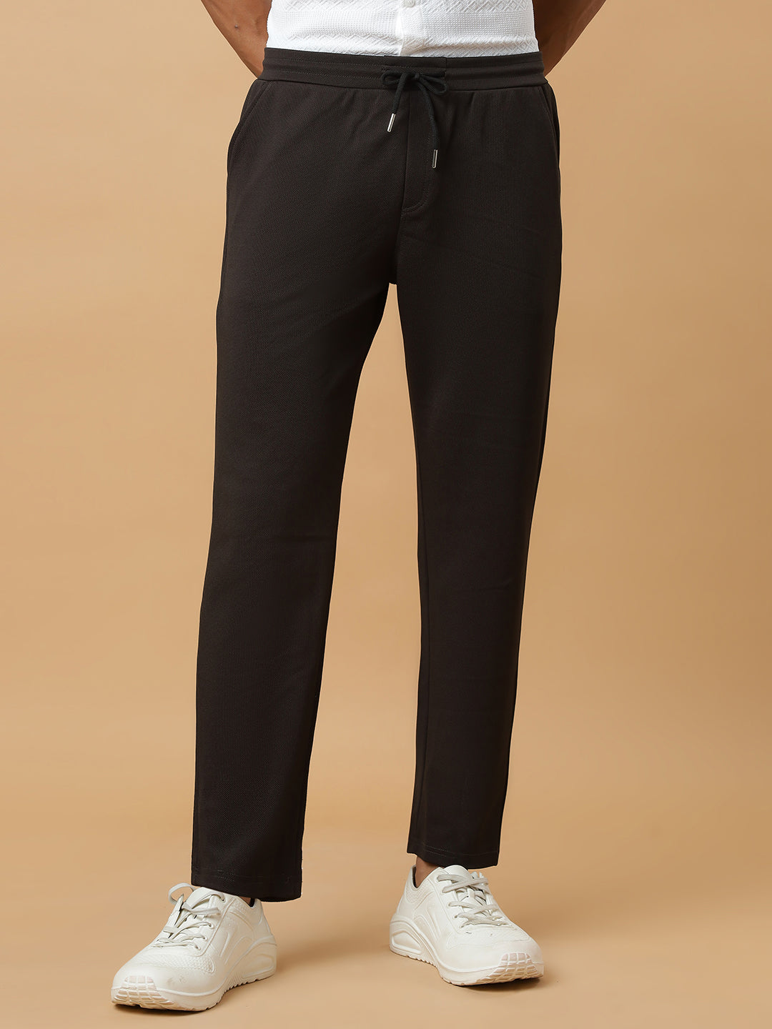 Dark Green | Straight-Leg Essential Textured | Track Pants