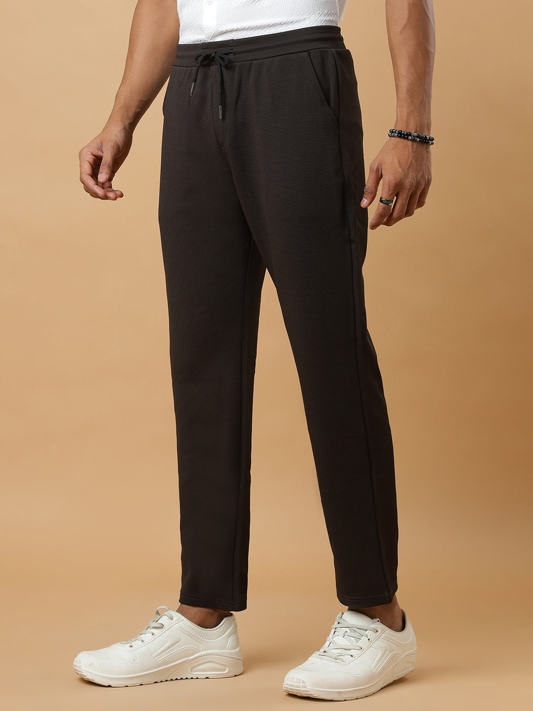 Dark Green | Straight-Leg Essential Textured | Track Pants