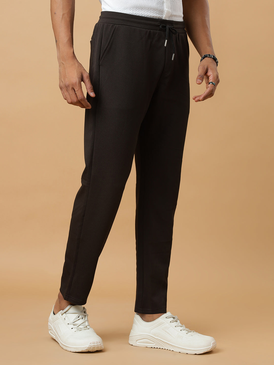 Dark Green | Straight-Leg Essential Textured | Track Pants