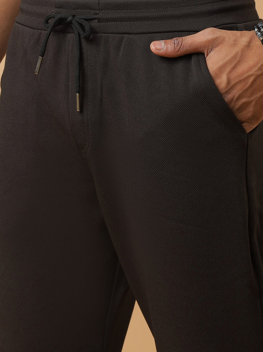 Dark Green | Straight-Leg Essential Textured | Track Pants